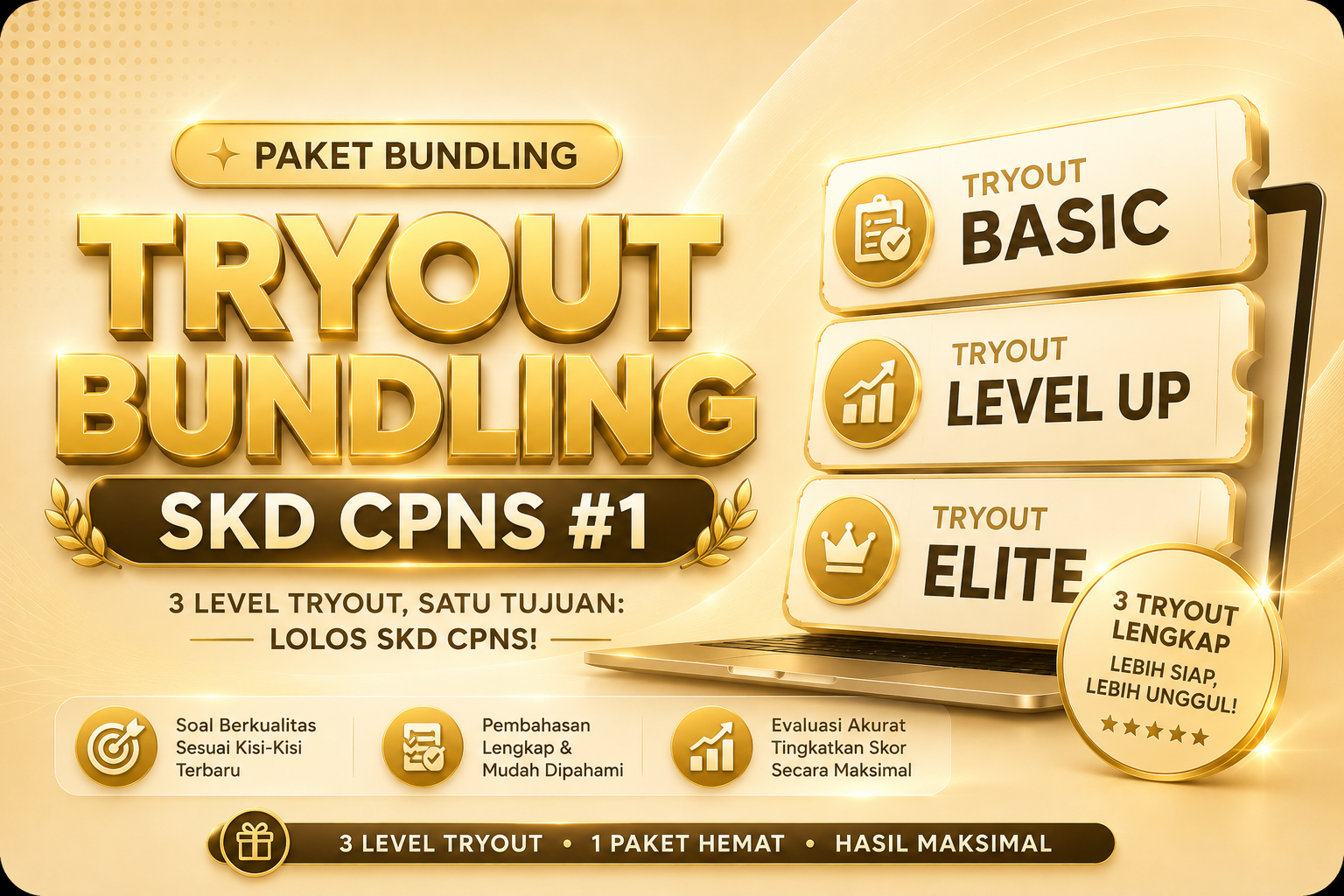 PAKET BUNDLING SKD CPNS #1 (BASIC | LEVEL UP | ELITE)