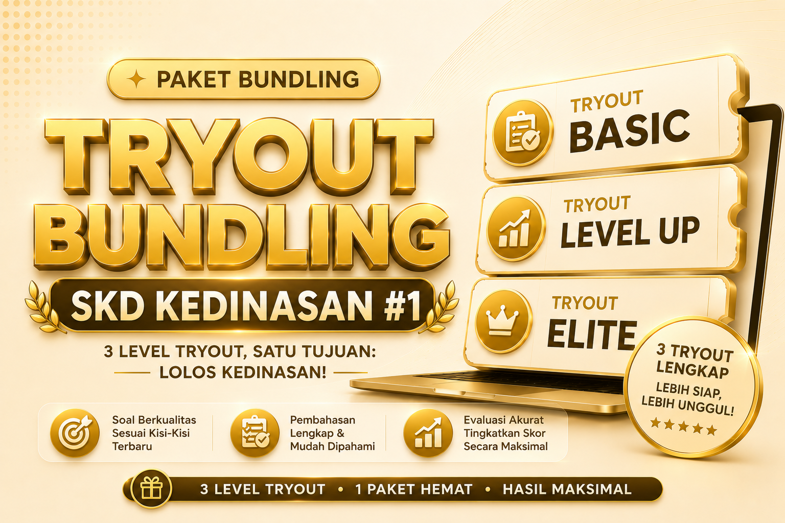 PAKET BUNDLING SKD KEDINASAN #1 (BASIC | LEVEL UP | ELITE)