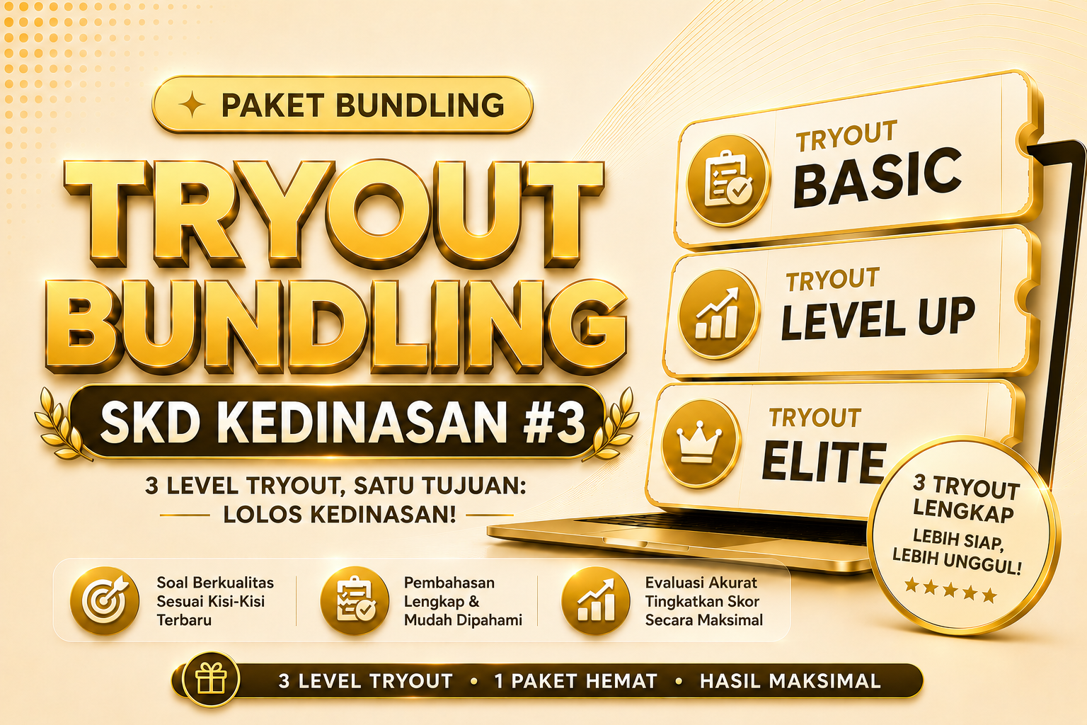 PAKET BUNDLING SKD KEDINASAN #3 (BASIC | LEVEL UP | ELITE)