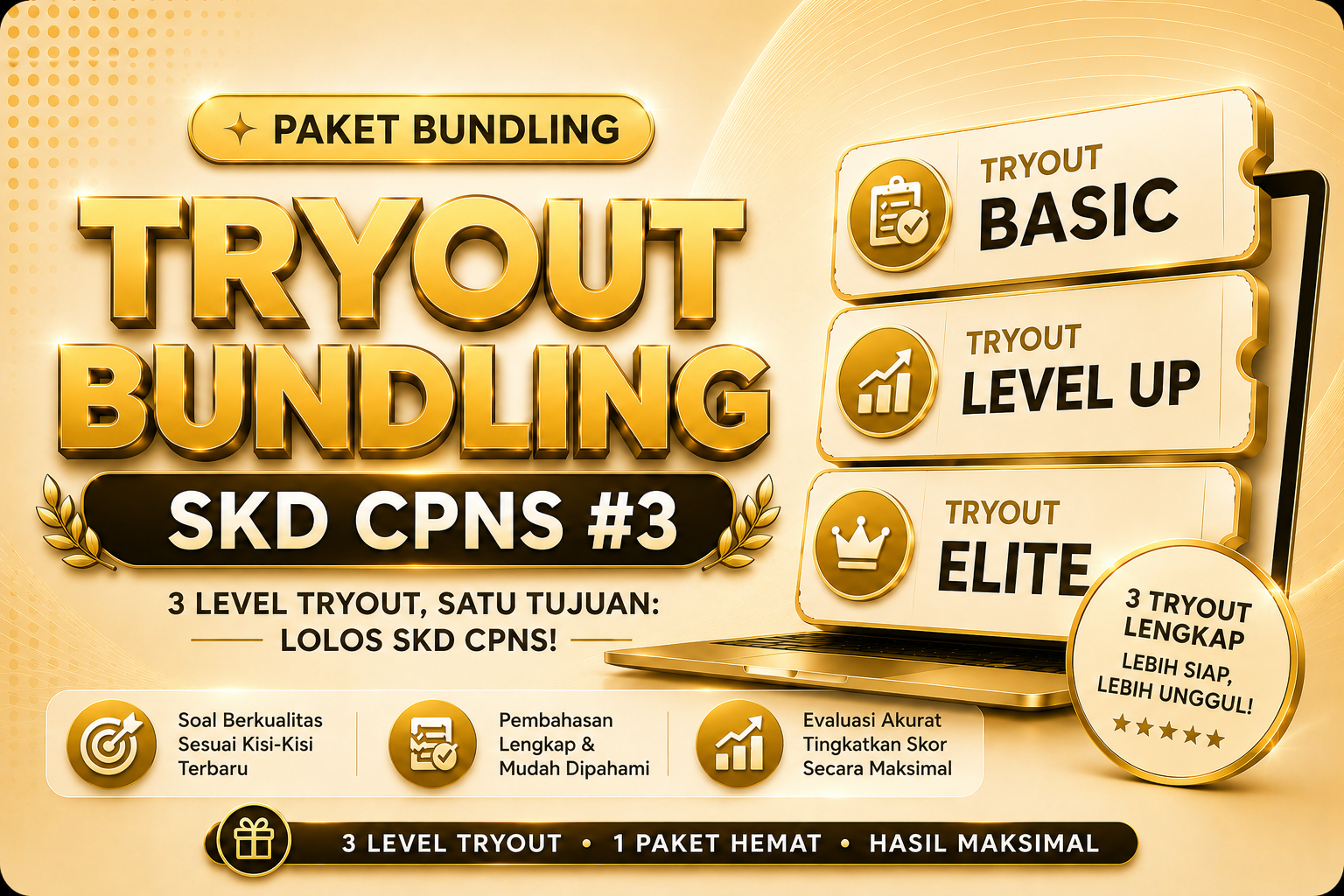 PAKET BUNDLING SKD CPNS #3 (BASIC | LEVEL UP | ELITE)