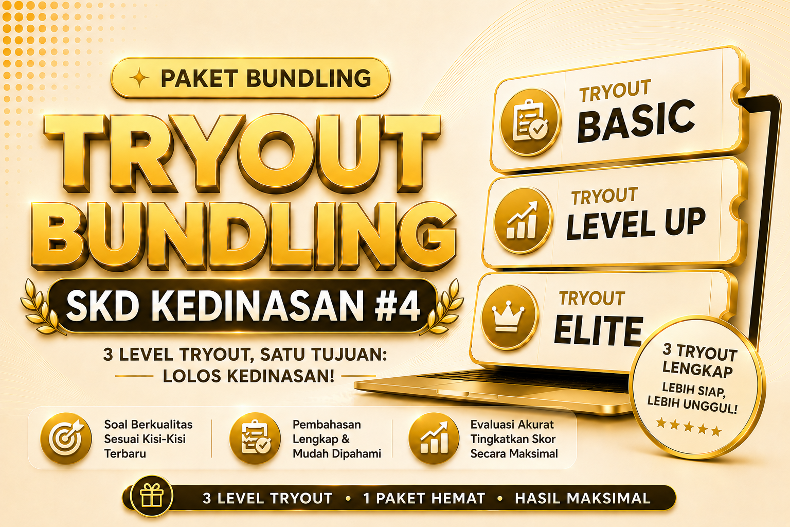 PAKET BUNDLING SKD KEDINASAN #4 (BASIC | LEVEL UP | ELITE)