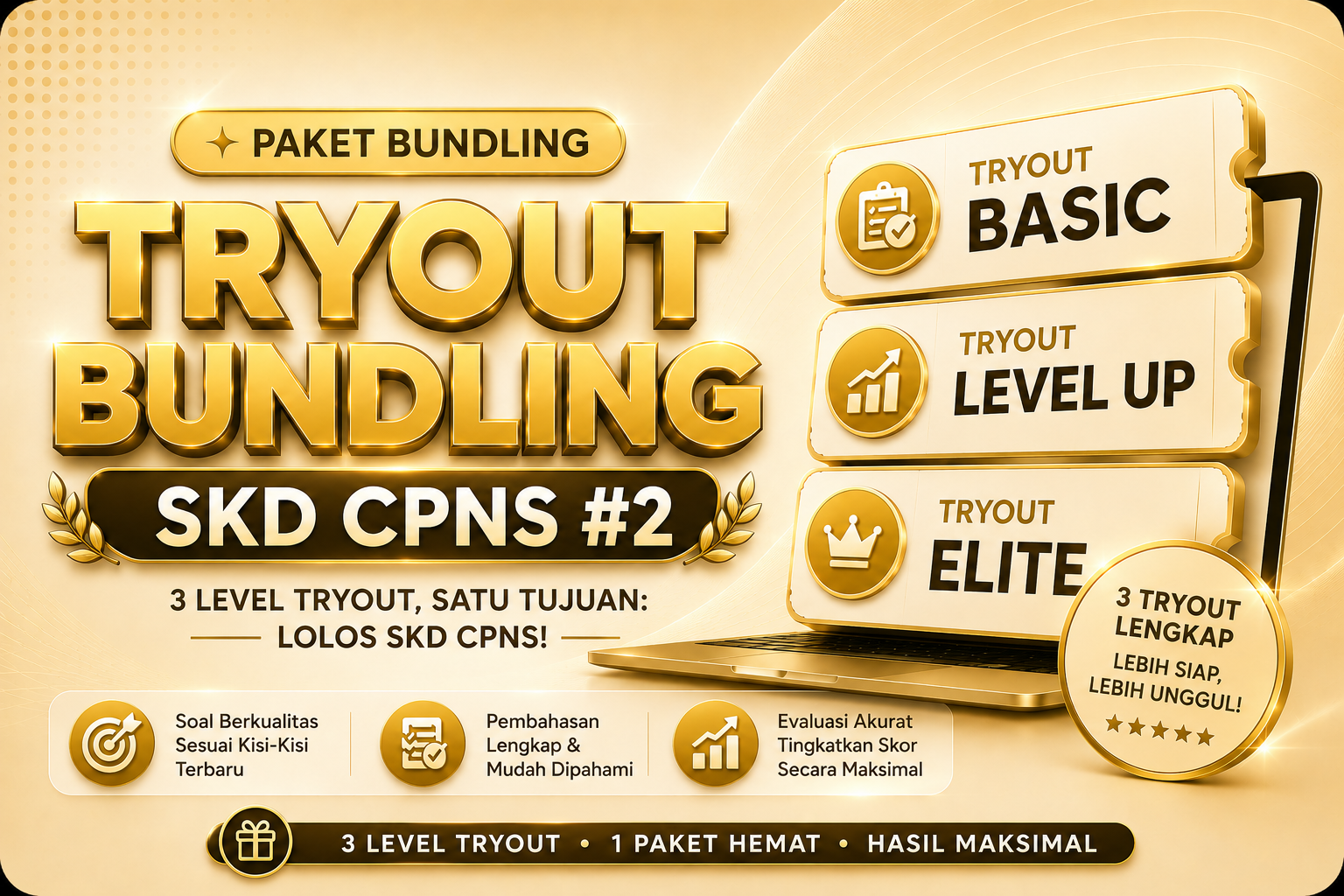 PAKET BUNDLING SKD CPNS #2 (BASIC | LEVEL UP | ELITE)